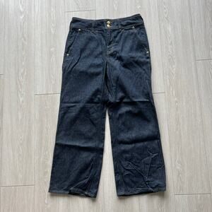 J Crew Slim Wide Jean With Stacked Buttons Womens 28